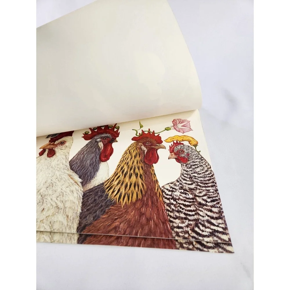 Hester Cook Chicken Social 24 Paper Placemats Farm House Hens‎ Art Food 18